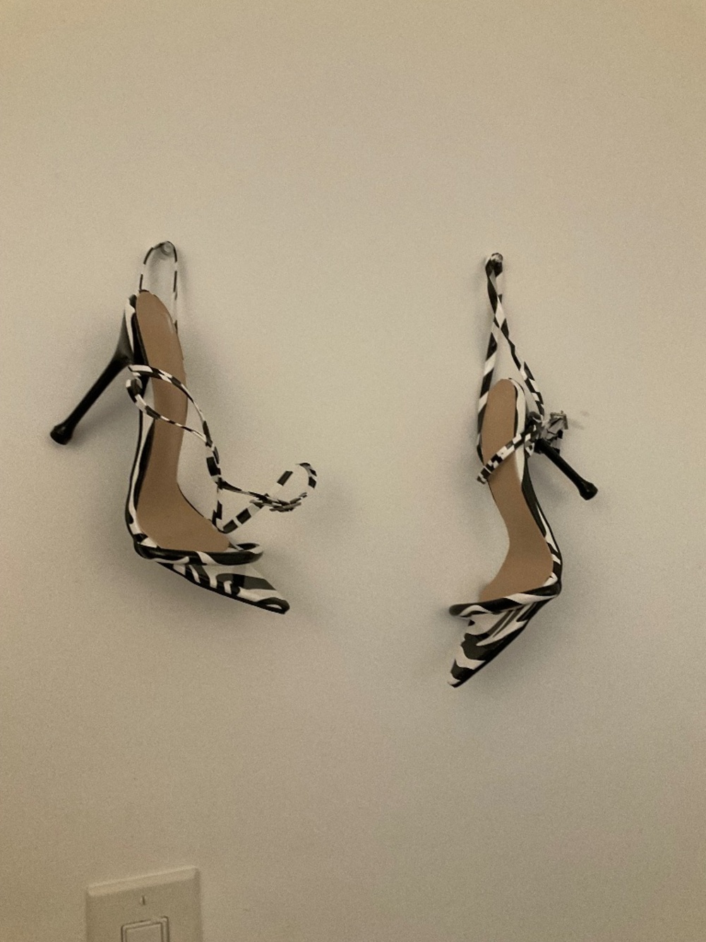 Zebra print heels